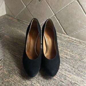 Coach Black Suede Heels